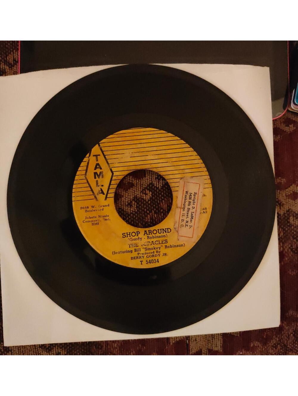 The Miracles (Smokey Robinson) - Shop Around - vinyl 45 VG+